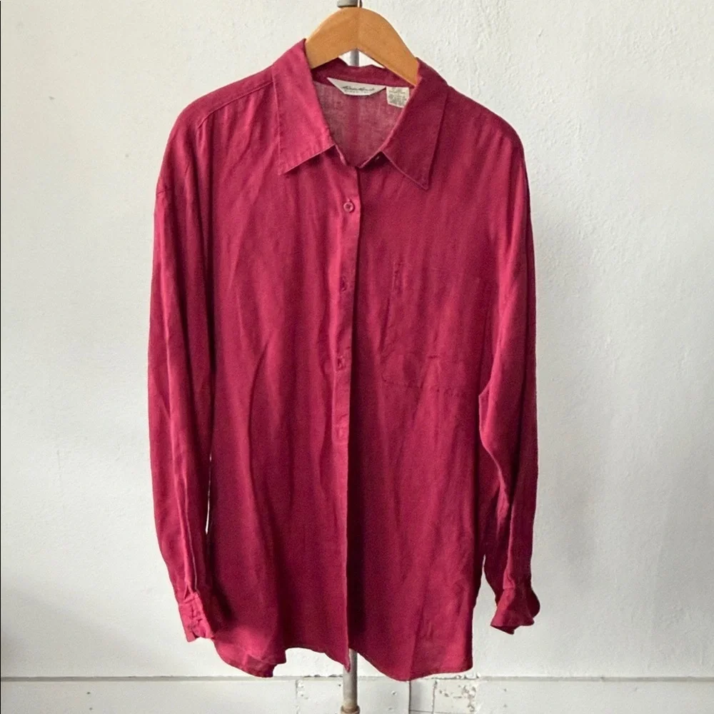 Eddie Bauer Linen Button-up Women’s Large - Picture 1 of 4